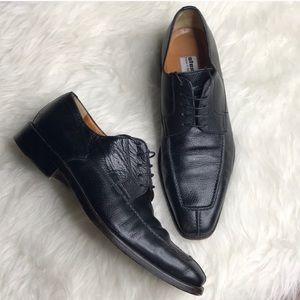 STEMAR Twin Derby Black Dress Shoes 9